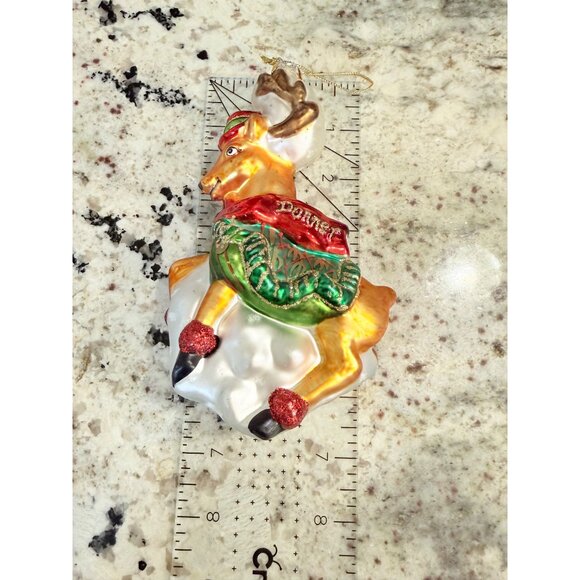 CVS Donner 2010 Blown Glass Christmas Ornament Reindeer Holiday Tree Decor Read - Picture 5 of 6